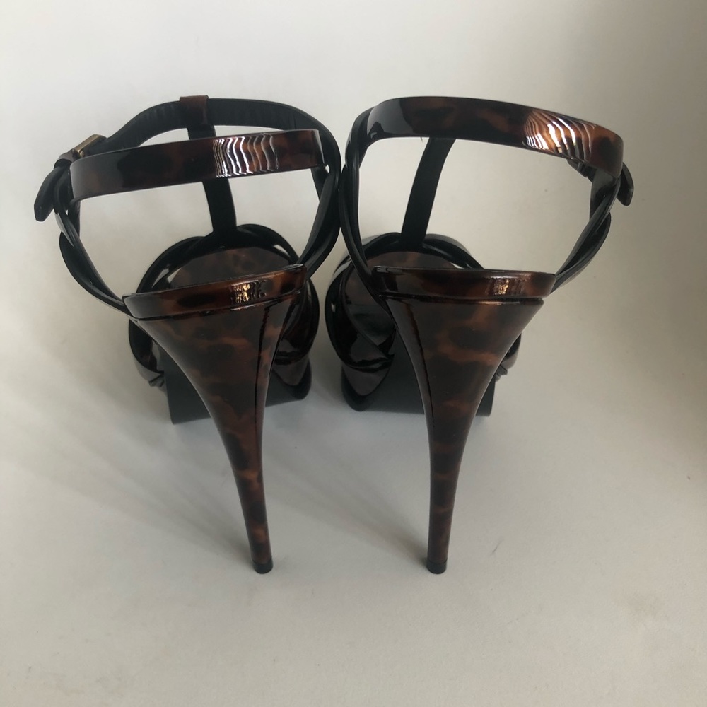 NIB $954 Saint Laurent Tribute Tortoise-Patent Platform in size 39! - Picture 8 of 16